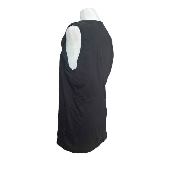 Norma Kamali Women's Tank Top‎ Black XL Organic Cotton V-Neck Capsule Minimalist - Picture 3 of 7